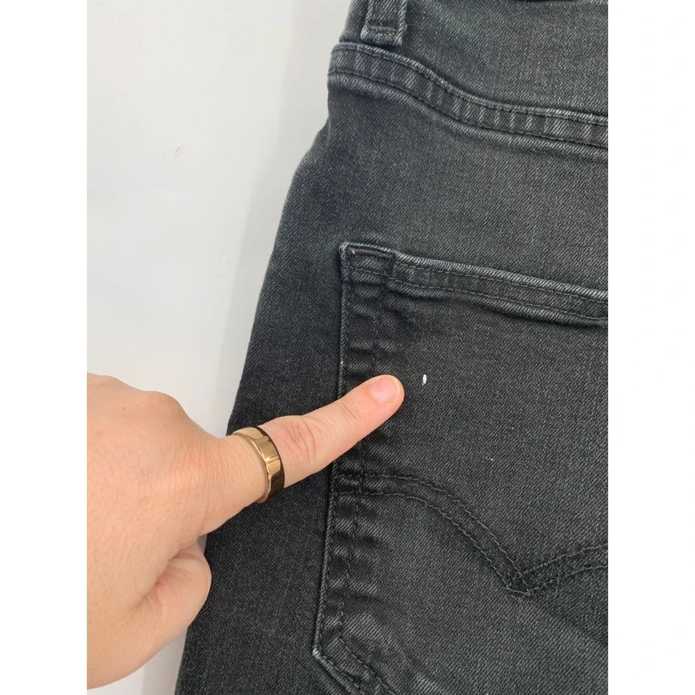 Levis 569 Shorts Mens 36 Black Loose Straight Fade Denim Jorts 12